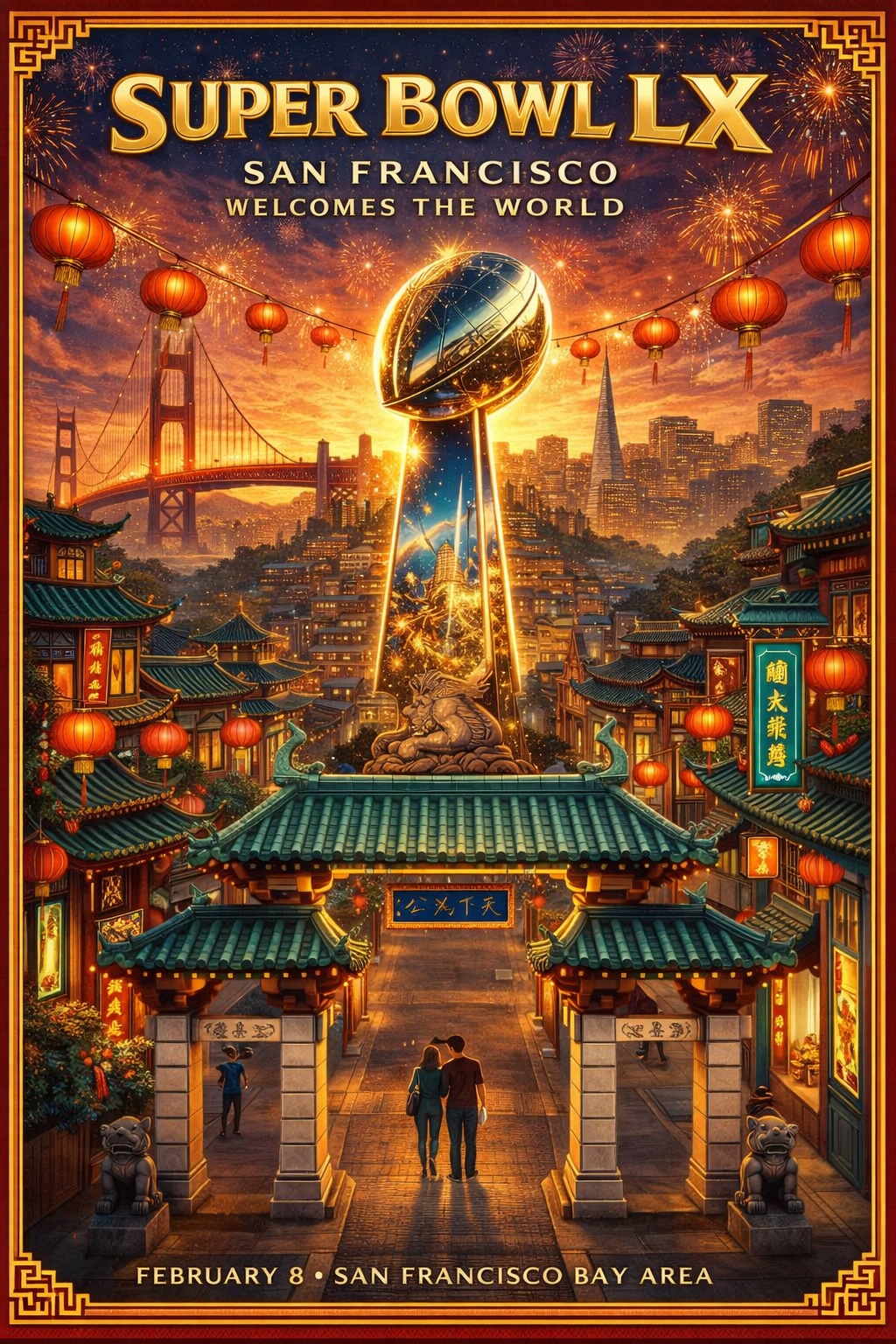 Super Bowl Chinatown Poster
