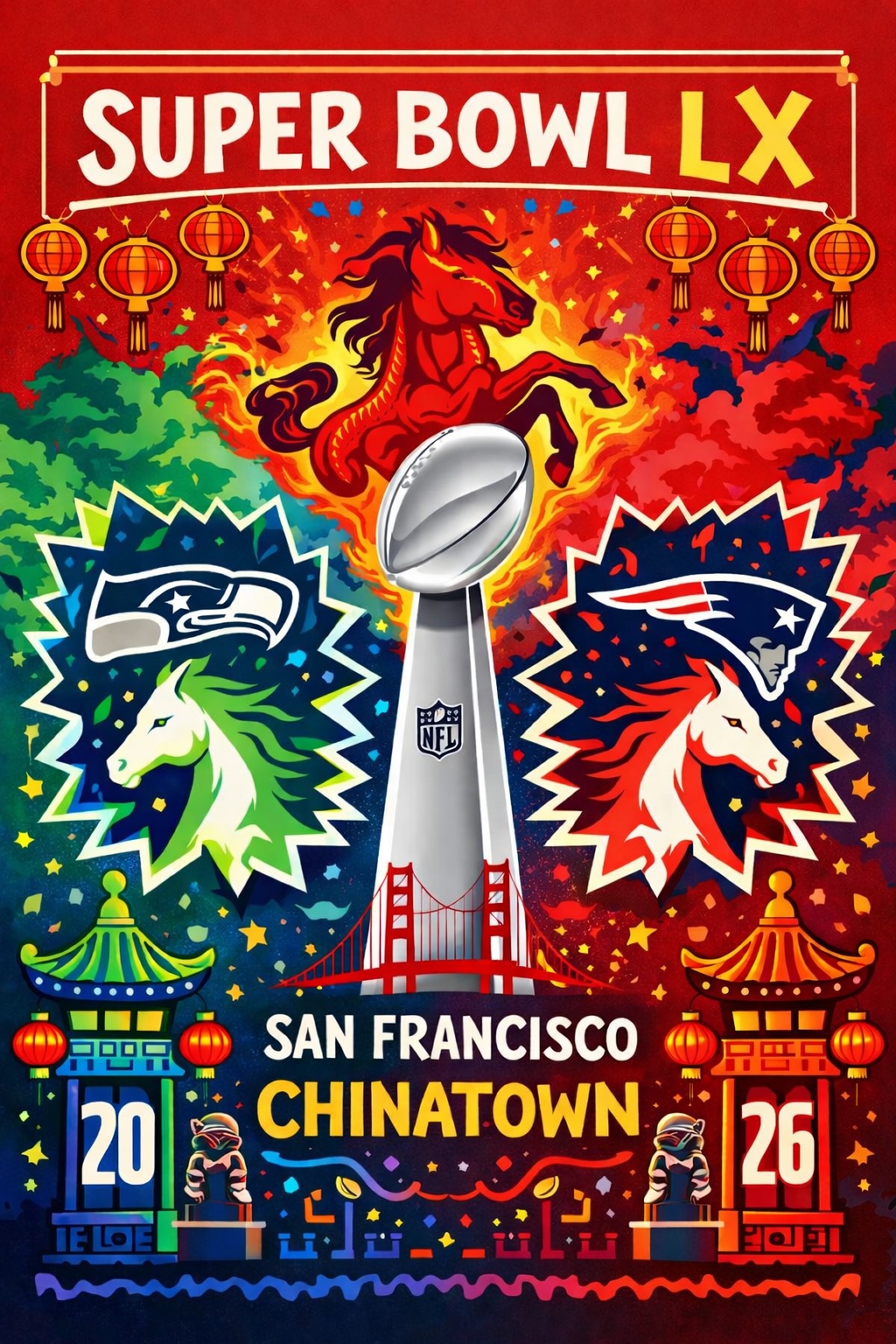 Super Bowl Chinatown Poster alt Edition